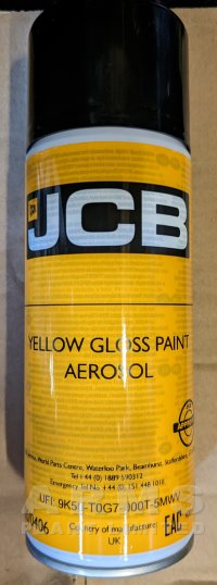 JCB Yellow Gloss Aerosol Spray can 400ml 4220/0406